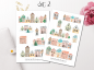 Preview: Houses Pastel Christmas Sticker Set